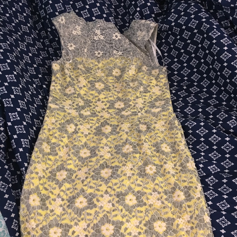 Yellow and grey dress size 10